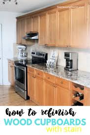 how to refinish wood cabinets