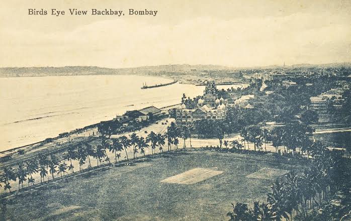 Birds Eye View of Back Bay Bombay, Postcard 1900 - Past-India