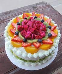 Fruit Topped Cake By Craftsy Member Elaine Truong Pandan Cake Cake Decorated With Fruit Fresh Fruit Cake