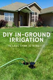 Installing an irrigation system will promote the growth of. Diy In Ground Irrigation In Less Than 30 Minutes Backyard Sprinkler Irrigation System Diy Lawn Sprinkler System