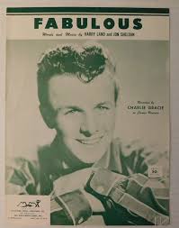 SHEET MUSIC Charlie Gracie "Fabulous" © 1957