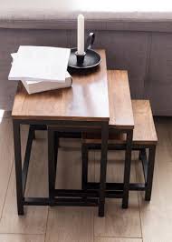 Wohnling 3er Set Satztisch Akola Wl5 212 Beistelltisch Aus Sheesham Massivholz Und Metall Wohnen Dekora Couchtisch Kernbuche Couchtisch Beistelltisch 2er Set
