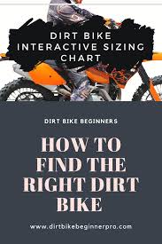 dirt bike sizing chart interactive guide 2019 bike