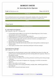 answering service operator resume