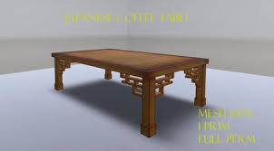 It is an old japanese coffee table. Second Life Marketplace Japanese Coffee Table Mesh Full Perm
