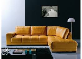 Leather sectional sofa with 3 power recliners, power headrests & usb. Loren Modern Gold Leather Sectional Sofa Modern Sofa Sectional Italian Leather Sectional Sofa Yellow Leather Sofas