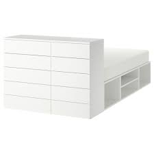 Platsa Bettgestell Mit 10 Schubladen Weiss Fonnes Ikea Osterreich Ikea Small Bedroom Bed Frame With Storage Ikea Storage Bed