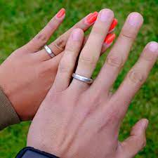 Unique Men S Wedding Band Silver Thin Steel Wedding Band Steel Wedding Bands Mens Wedding Bands Unique Titanium Wedding Band Mens