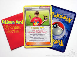 Once your kids hit a certain age, it gets a lot harder to make gifts for them that they'll actually like. Pokemon Card Birthday Invitation The Scrap Shoppe