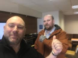 Philip Atkinson T3 ops manager and Adam Matthew Walker, tutor back together  again. Adam rolling out Upskill training for some of our team today. Good  luck guys.