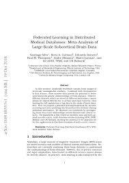Universidad nacional de colombia (national university of colombia), bogota,colombia, faculty member. Pdf Federated Learning In Distributed Medical Databases Meta Analysis Of Large Scale Subcortical Brain Data