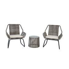 Starrett 3 Piece Rattan Seating Group Grey Outdoor Furniture Seating Groups Furniture