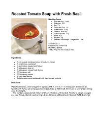 Dropbox Roasted Tomato Soup With Fresh Basil Pdf Basil Nutrition Roasted Tomato Soup Tomato Soup