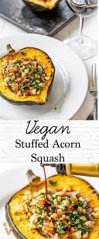 Roasted Stuffed Acorn Squash With Quinoa And Kale Recipe In 2020 Vegan Dinner Recipes Whole Food Recipes Acorn Squash Recipes