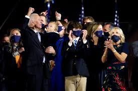 Beau married hallie olivere biden in 2002 and their children natalie biden and robert hunter biden ii were born 2005 and 2007, respectively. Joe Biden Kisses New Grandchild Surrounded By Family In Victory Speech The Independent