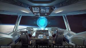 Sci Fi Fighter Cockpit Bridge 6 3d Model Cockpit Spaceship Interior Star Citizen
