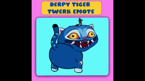 Derpy Tiger Twitch Emote GIF – K-Pop Demon Hunters Inspired Streamer Emote  – Cute Funny Animated Overlay for Chat & Discord