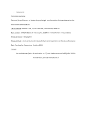 Les 25 meilleurs modèles et conseils pour. A Vos Cv L Unite De Psycho Oncologie De L Institut Curie Recrute Un E Psychologue De Niveau Doctorat Ou Post Doctorat Dans Le Cadre D Une Etude Visant A Faciliter La Communication Des Patients Atteints De
