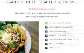 Maybe you would like to learn more about one of these? Grand Hacienda Menu In St Pete Beach Florida Usa