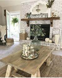 20 Creative Rustic Brick Fireplace Living Room Decor Ideas Trendhmdcr Farm House Living Room Farmhouse Decor Living Room Living Room With Fireplace