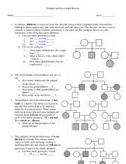 Genetics_pedigree_worksheet_answer_key 1/3 genetics pedigree worksheet answer key. The Pedigrees Below Trace The Inheritance Of The Allele That Causes Albinism In Course Hero