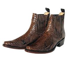 Sancho abarca boots 10106 crazy black / python natural. Stk 29 Brown