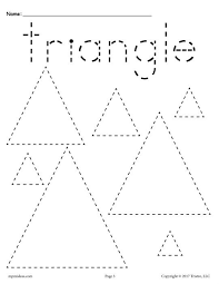 12 Shapes Tracing Worksheets Tracing Worksheets Preschool Shape Tracing Worksheets Triangle Worksheet
