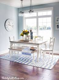Fall Home Tour Dining Room Small Cottage Dining Rooms Dining Room Blue