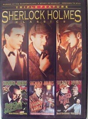Sherlock Holmes Classics Triple Feature: Murder at the Baskervilles/A  Study... 89218700599| eBay