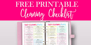 free printable house cleaning checklist by paper del sol