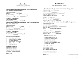 We did not find results for: A Star Is Born Song Worksheet English Esl Worksheets For Distance Learning And Physical Classrooms