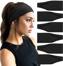 DRESHOW Yoga Sports Headbands for Women Elastic Non-Slip Headbands Workout  Running Hair Bands 6 Pack