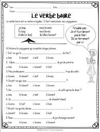 French Verb Boire Worksheet And Game
