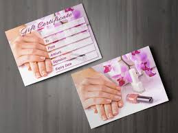How do you make the nail salon gift cards? Gift Voucher Card For Beauty Salons Nail Technicians Therapists Ma Beauty Stationery