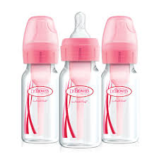 Dr Brown S Options Narrow Baby Bottle Pink 4 Oz 120 Ml 3 Pack Walmart Com