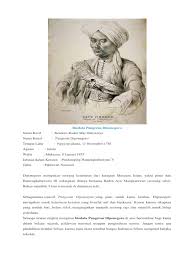 Pangeran diponegoro yang menyerah pada maret 1830, ditangkap dan kemudian artikel: Biodata Pangeran Diponegoro