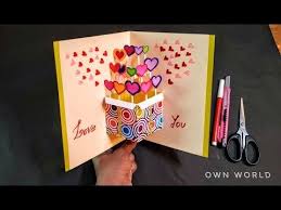 Lovely Handmade Homemade Birthday Card Ideas For Mom From Daughter Handmade Valentine S Day Card Idea Diy Pop Up Card For Valentine S Day Youtube Birthday Card Craft Diy Greeting Cards For Birthday Birthday Cards Diy