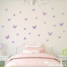 Butterfly Decal Set Of 28 Butterflies Wall Decals Girl Bedroom Decor Girl Wall Stickers Bedroom Decor Girl Bedroom Decor Butterfly Room Decor