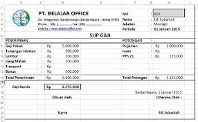 Sobat sedang sibuk mencari contoh slip gaji karyawan swasta melalui internet, akhirnya ditemukan juga lembaran slip gaji karyawan swasta tersebut meski hanya sebagai contoh slip gaji karyawan. Format Contoh Slip Gaji Excel Guru Paud