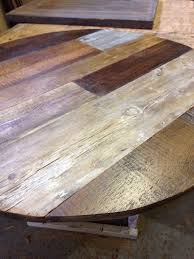 Multi Color Rustic Wood Variety Round Table Round Wood Table Reclaimed Wood Table Reclaimed Wood Round Dining Table