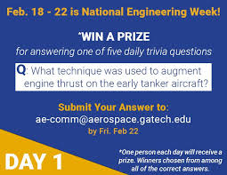 It's like the trivia that plays before the movie starts at the theater, but waaaaaaay longer. Gt Aerospace In Honor Of National Engineering Week The Ae School Has A Week Filled With Trivia Questions To Test Your Knowledge And Celebrate Our Engineers Did We Mention Prizes Are