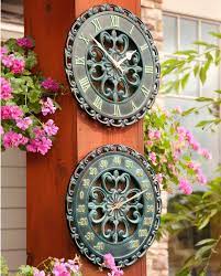 Indoor / outdoor 15.25 luis quartz wall clock. Outdoor Clock And Thermometer Set Ideas On Foter
