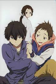 oreki houtarou fukube satoshi ibara mayaka ide menggambar seni anime gambar