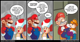 Thank you, Mario! But our princess is in another castle.” via alidoo,  thedailywhat | Old comics, Mario and luigi, Comics