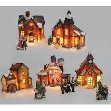 Venire a dyker heights, dove ci sono le case illuminate per natale. Modellino Villaggio Di Natale Con Illuminazione Per Presepe O Decorazioni