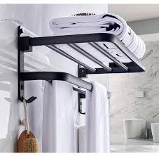 Homekitchen & bath fixturefortune classic stainless steel folding towel rack for category: Wall Mounted Black Folding Bathroom Towel Rack 304 Stainless Steel China Black Folding Towel Rack Black Folding Rack Made In China Com