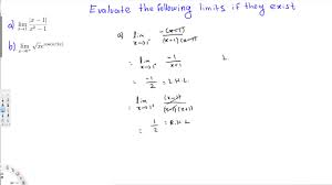 We did not find results for: Evaluate The Following Limits If They Exist Differential Calculus Youtube