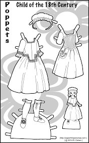 Beneficial impacts of coloring pages on your kid's development. 18th Century Printable Paper Doll Outfits