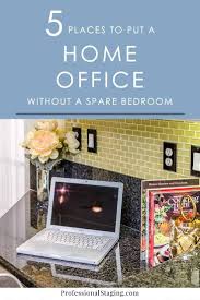 This home office designed by corinne mathern studio is also in the bedroom, so a balance between. 5 Places To Put A Home Office When You Don T Have A Spare Bedroom Mhm Professional Staging