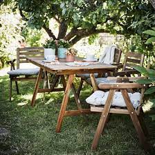 falholmen table and 4 armchairs outdoor light brown stained gray brown ikea en 2021 table exterieur bois ikea patio plus